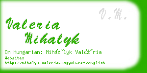 valeria mihalyk business card